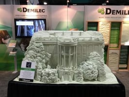 An artist created this sculpture from Heatlok Soy 200, which was an attention getter at Greenbuild 2015 in Washington, D.C.